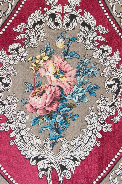 pink rose patterns on ruby background