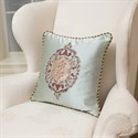 Picture of Embroidery Green Satin Pillow Case