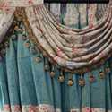 Picture of Pink Floral Velvet Full Set 130''W