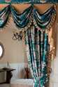 Picture of Teal Kimono Floral - Austrian Pelmet Style