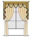 Picture of {fabric name} Austrian Pelmet Style