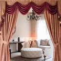 Picture of Orange Floral - Austrian Pelmet Style