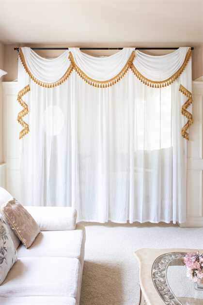 Picture of White Sheer Swag valance curtains