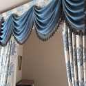 Picture of Rose Garden Blue - Austrian Pelmet Style