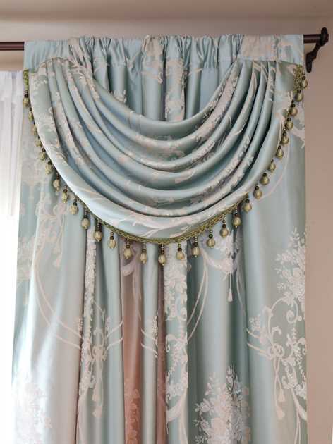 Picture of Honeymoon Sage Green - Panel With Swag Style